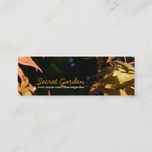 Japanese Maples 3 Floral Photography Mini Business Card