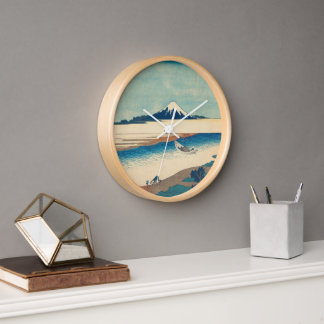 Japanese Master Woodblock Art Wall Clock