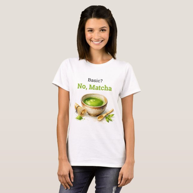 Japanese Matcha Lover Funny Matcha Green Tea Tee  (Front Full)