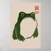 Japanese Matsumoto Hoji Frog Poster