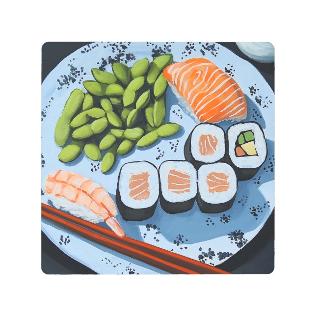 Japanese Meal Metal Print (Front)