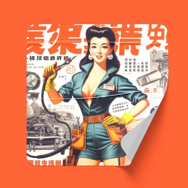 Japanese Mechanic Girl Sticker (Creator Uploaded)
