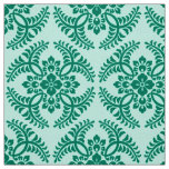 Japanese Medallion Pattern, Aqua and Turquoise Fabric