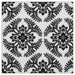 Japanese Medallion Pattern, Black and White Fabric