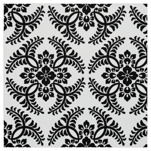 Japanese Medallion Pattern, Black and White Fabric