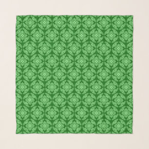 Japanese Medallion Pattern, Dark Jade Green Scarf