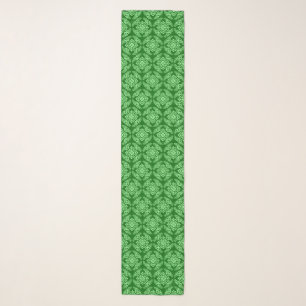 Japanese Medallion Pattern, Dark Jade Green Scarf