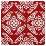 Japanese Medallion Pattern, Deep Red and White Fabric