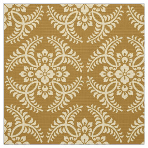 Japanese Medallion Pattern, Mustard Yellow Fabric