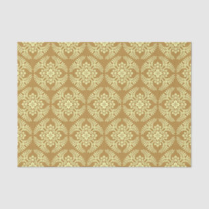 Japanese Medallion Pattern, Mustard Yellow Tissue Paper