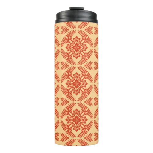 Japanese Medallion Pattern Pastel Orange  Thermal Tumbler