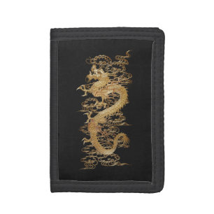 Japanese Meiji Gold Dragon Trifold Wallet