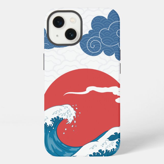 Japanese minimal art iphone case (Back)