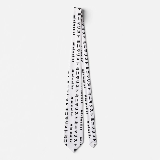Japanese Minimalist ミニマリスト Neck Tie (Front)
