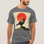 Japanese minimalist majestic pigeon poster T-Shirt