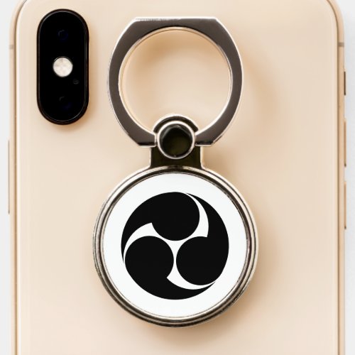 Japanese Mitsudomoe Spiral Symbol Phone Ring Stand