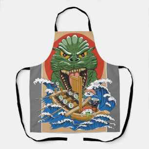 Japanese Monster Sushi Lover Apron