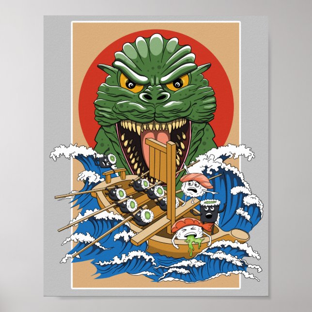 Japanese Monster Sushi Lover Poster (Front)