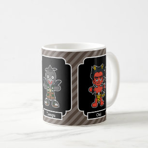 Japanese Monster Trio: Yurei, Tengu, and Oni Yokai Coffee Mug