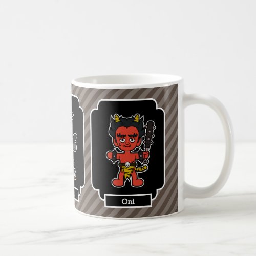 Japanese Monster Trio Yurei Tengu and Oni Yokai Coffee Mug