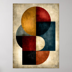 Japanese Monumental Geometric Abstract Wall Art