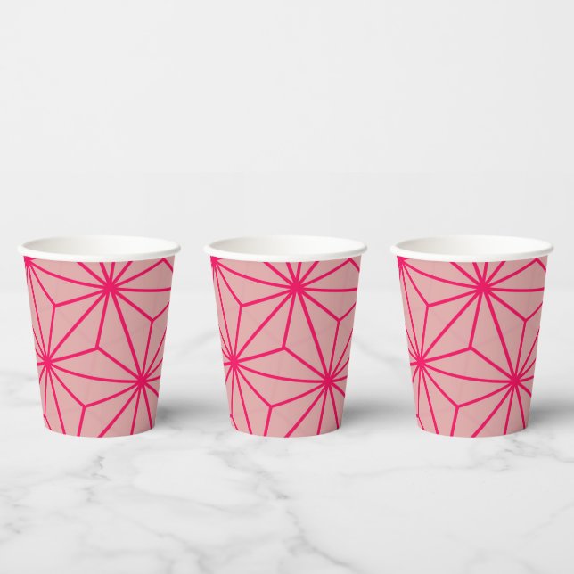 Japanese motif Pink Paper Cups (Multi)