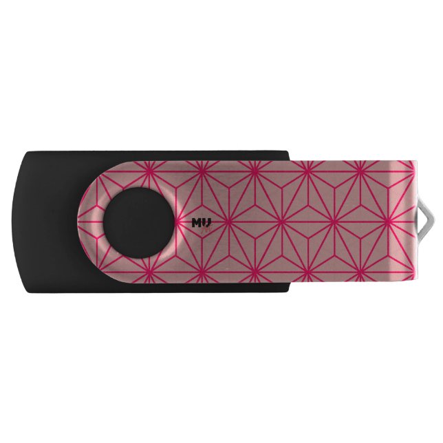 Japanese Motif Pink USB Flash Drive (Front)