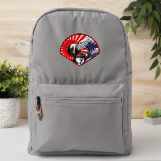 Japanese Motorcycle Rider Great Wave Patch
