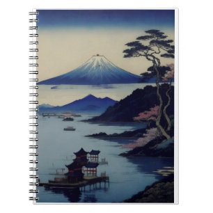 Japanese Mount Fuji Landscape Notebook