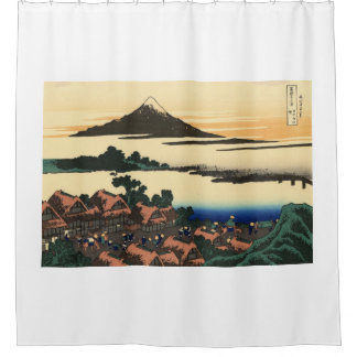 JAPANESE MOUNTAIN PRINT Shower Curtain
