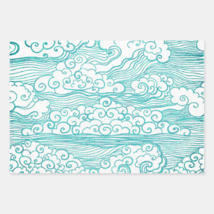 JAPANESE MOUNTAIN PRINT Wrapping Paper Sheet Set