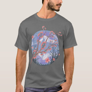 Japanese Mountain Sakura Pink Flower Floral Cherry T-Shirt
