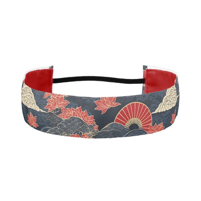 Japanese Mountain Scape Athletic Headband (Front)