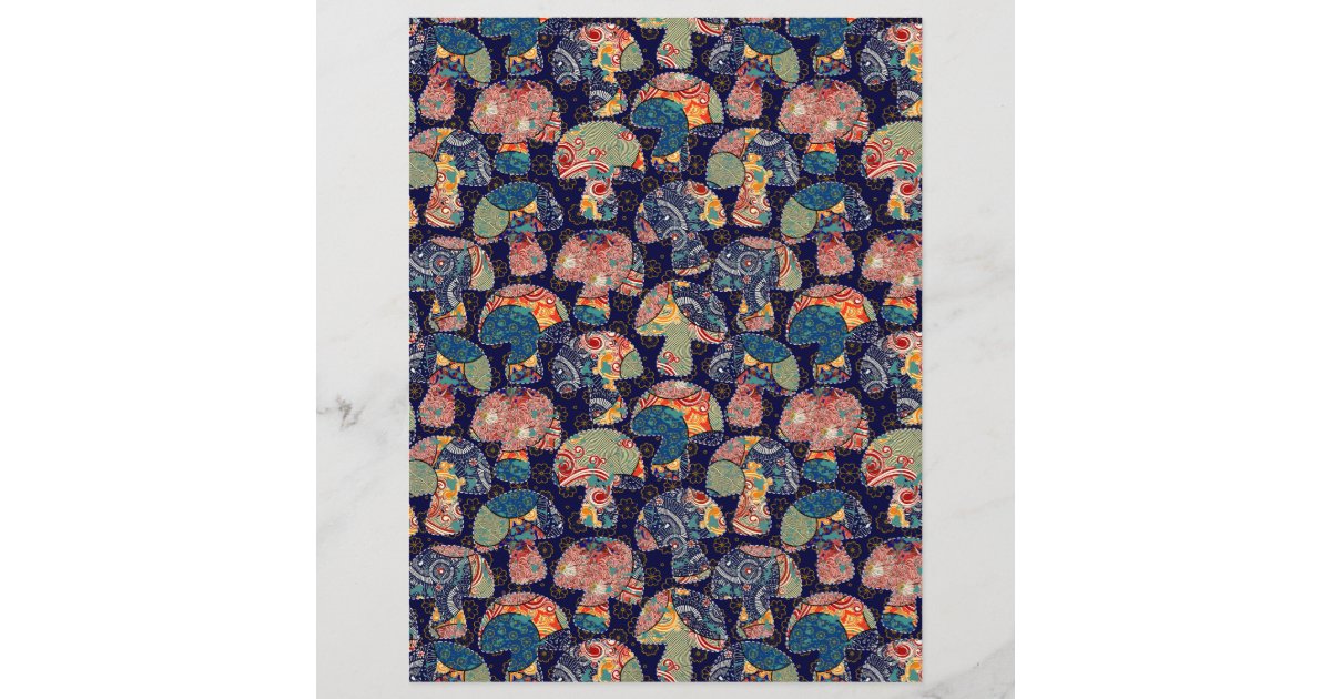 Japanese Mushroom Quilt Arts Craft Scrapbook Paper