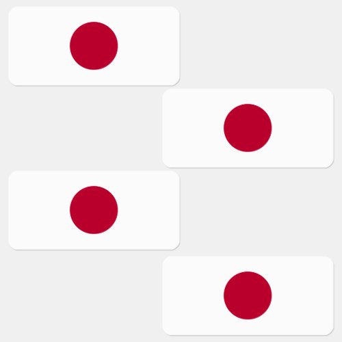 Japanese National Flag of Japan Nisshoki Kids Labels