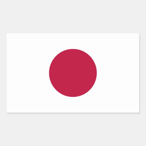 Japanese National Flag of Japan Nisshoki Rectangular Sticker