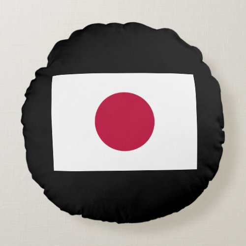 Japanese National Flag of Japan Nisshoki Round Pillow