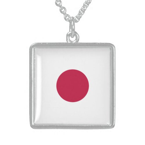 Japanese National Flag of Japan Nisshoki Sterling Silver Necklace