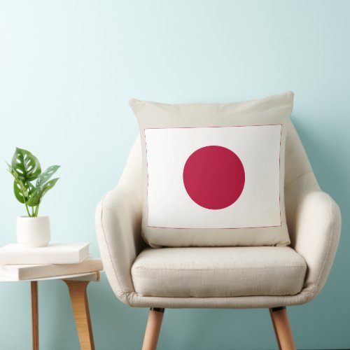 Japanese National Flag of Japan Nisshoki Throw Pillow