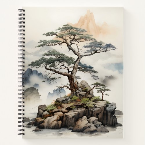 Japanese Nature Bonsai Tree Art Design Notebook