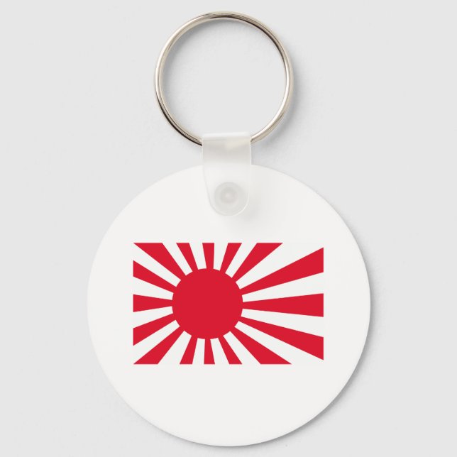 Japanese Navy Flag T-shirts and Apparel Keychain (Front)