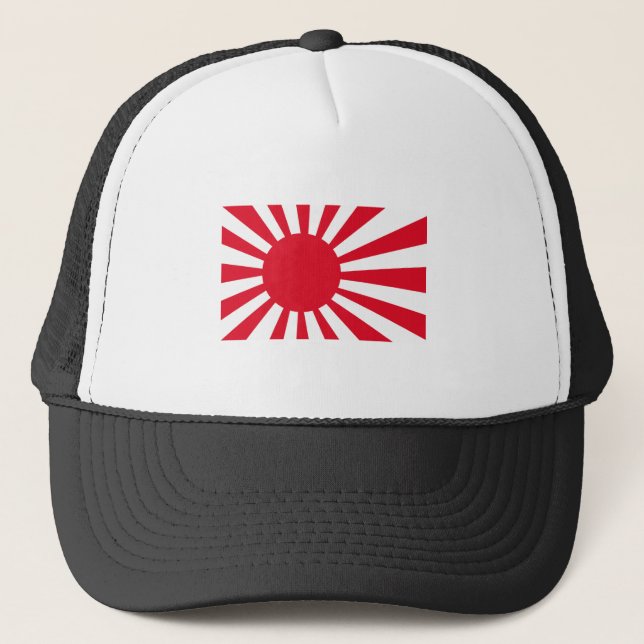 Japanese Navy Flag T-shirts and Apparel Trucker Hat (Front)