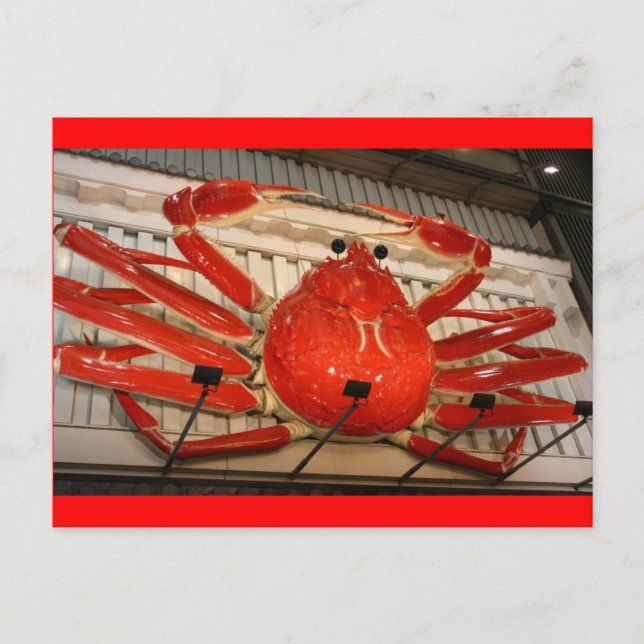 Japanese Neon Crab Postcard (Front)