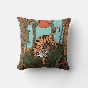 Japanese Neon Throw Pillow