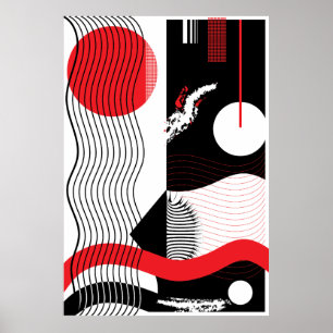 Japanese night pop art poster