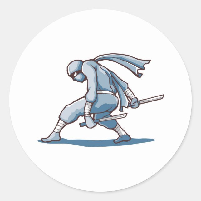 Japanese Ninja Classic Round Sticker (Front)