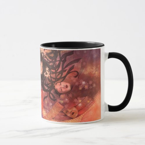 Japanese Noh Mask Fantasy Art Mug
