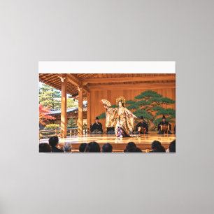 Japanese Noh Theatre – Traditional Noh Performance Canvas Print