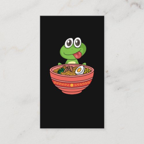 Japanese Noodles Kawaii Frog Ramen Business Card