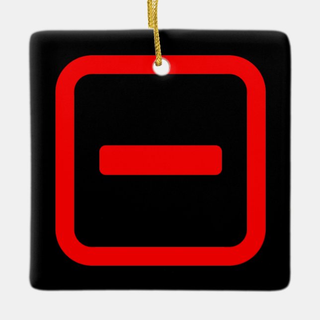 Japanese Number One 一 【Ichi】 Kanji Ceramic Ornament (Front)